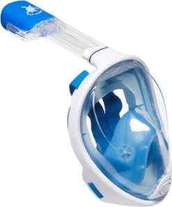 Sea Turtle Full Face Mask - Snorkelmasker - Volwassenen - Wit/Blauw - S/M -Speedo Winkel 1001x1200