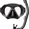 ReefTourer Snorkelmasker Duikbril Snorkelset RC-0107- Zwart/zwart -Speedo Winkel 1009x1200