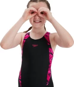Speedo Hyper Boom Splice Legsuit Badpak Meisjes - Zwart / Roze - Maat 176 -Speedo Winkel 1021x1200