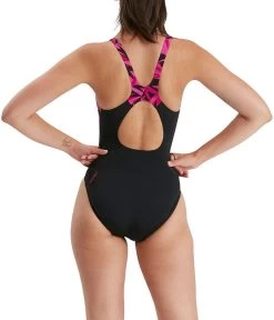Speedo Hyper Boom Splice Muscleback Dames - Zwart / Roze - Maat 38 -Speedo Winkel 1029x1200 1