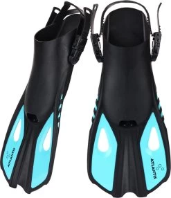 Atlantis Snapper - Zwemvliezen - Kinderen - Zwart/Turquoise - 34-38 -Speedo Winkel 1036x1200