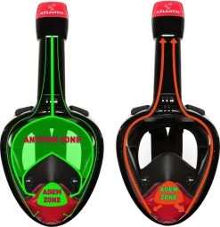 Atlantis Full Face Mask 2.0 - Snorkelmasker - Volwassenen - Zwart/Rood - L/XL -Speedo Winkel 1161x1200