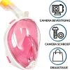 Gadgy Duikmasker Full Face Kinderen - Duikbril Met Snorkel - Snorkelset Kinderen - Snorkelmasker - Roze