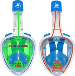 Sea Turtle Full Face Mask - Snorkelmasker - Volwassenen - Wit/Blauw - S/M -Speedo Winkel 1186x1200 1