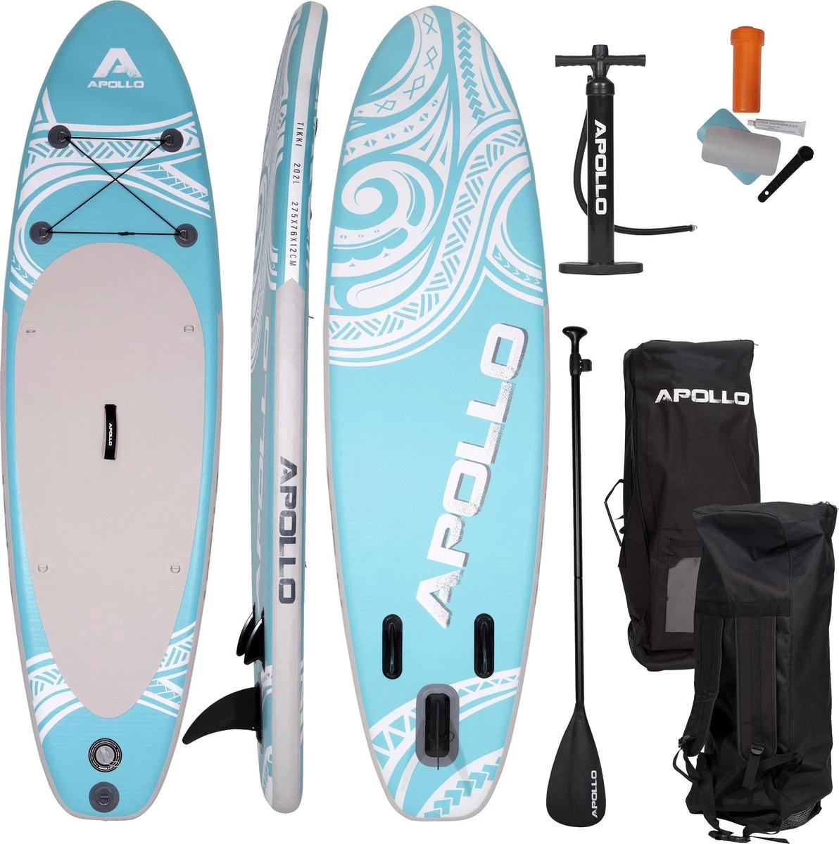 Apollo® Apollo Opblaasbare Stand Up Paddle Board SUP - Tikki 3 Apollo® Apollo Opblaasbare Stand Up Paddle Board SUP - Tikki