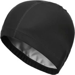 WiseGoods - Premium Unisex Badmuts - Douchemuts - Zwemmuts Lang Haar - Waterdicht - Zwemmen - Omtrek 50-64 Cm - Zwart