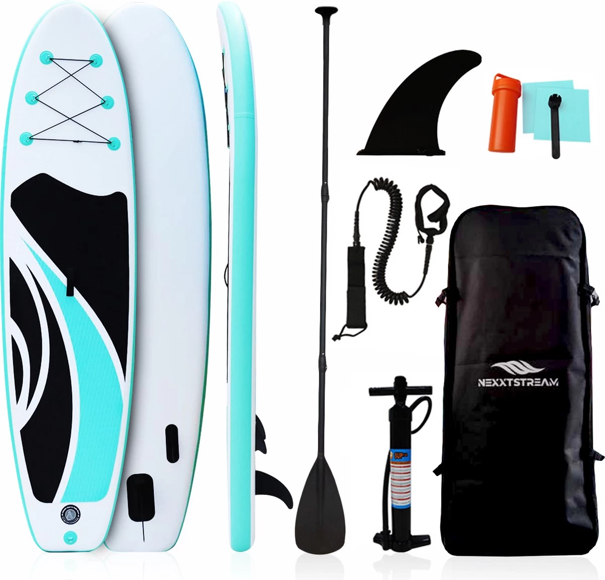 NexxtStream SUP Board - Opblaasbaar Paddle Board - Stand Up Paddle Boards - Opvouwbaar - Incl. Opbergtas - 320 X 81 CM - Groen 3 NexxtStream SUP Board - Opblaasbaar Paddle Board - Stand Up Paddle Boards - Opvouwbaar - Incl. Opbergtas - 320 X 81 CM - Groen