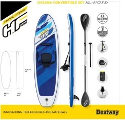 Bestway Sup Board - Hydro Force - Oceana Convertible Set - 305 X 84 X 12 Cm - Met Accessoires