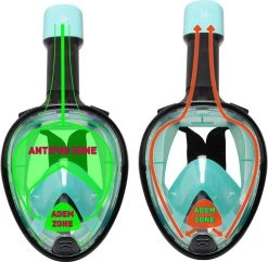 Sea Turtle Full Face Mask - Snorkelmasker - Volwassenen - Zwart/Turquoise - S/M -Speedo Winkel 1200x1173 3