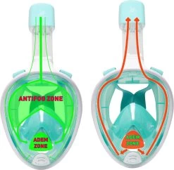 Sea Turtle Full Face Mask - Snorkelmasker - Volwassenen - Wit/Turquoise - L/XL -Speedo Winkel 1200x1175