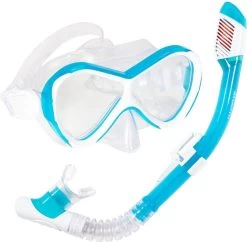 Atlantis Abaco Combo - Snorkelset - Kinderen - Wit/Turquoise
