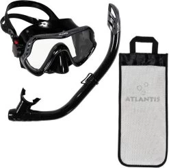 Atlantis Samana Pro Combo - Snorkelset - Volwassenen - Zwart/Grijs -Speedo Winkel 1200x1188