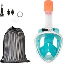X10 Full Face Mask- Snorkelmasker - Volwassenen - Turquoise - S/M 11 X10 Full Face Mask- Snorkelmasker - Volwassenen - Turquoise - S/M -Speedo Winkel 1200x1199