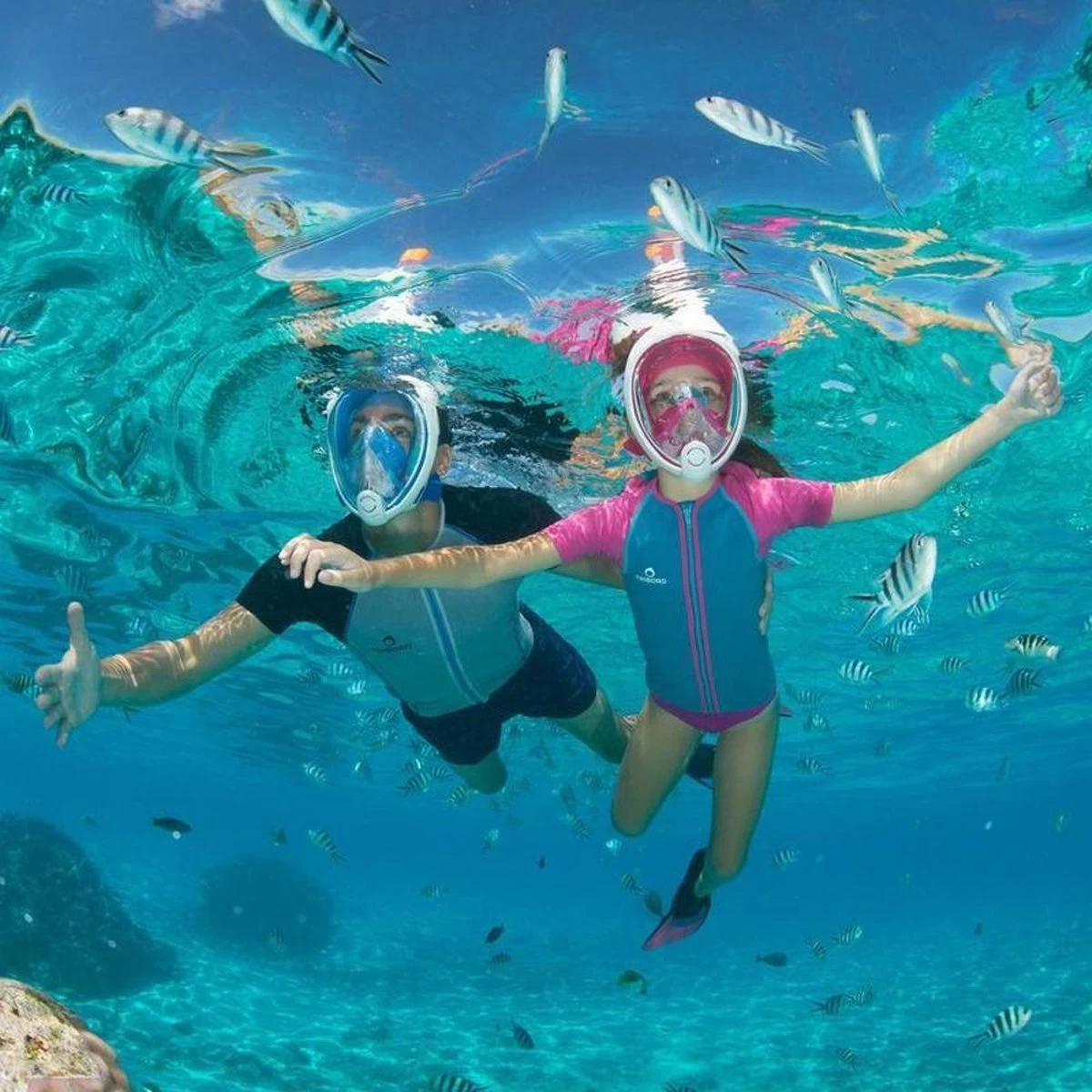 Campingwise Full Face Duikmasker - Snorkelmasker - Blauw - Maat S/M - Met Draagnet 13 Campingwise Full Face Duikmasker - Snorkelmasker - Blauw - Maat S/M - Met Draagnet - Afbeelding 11