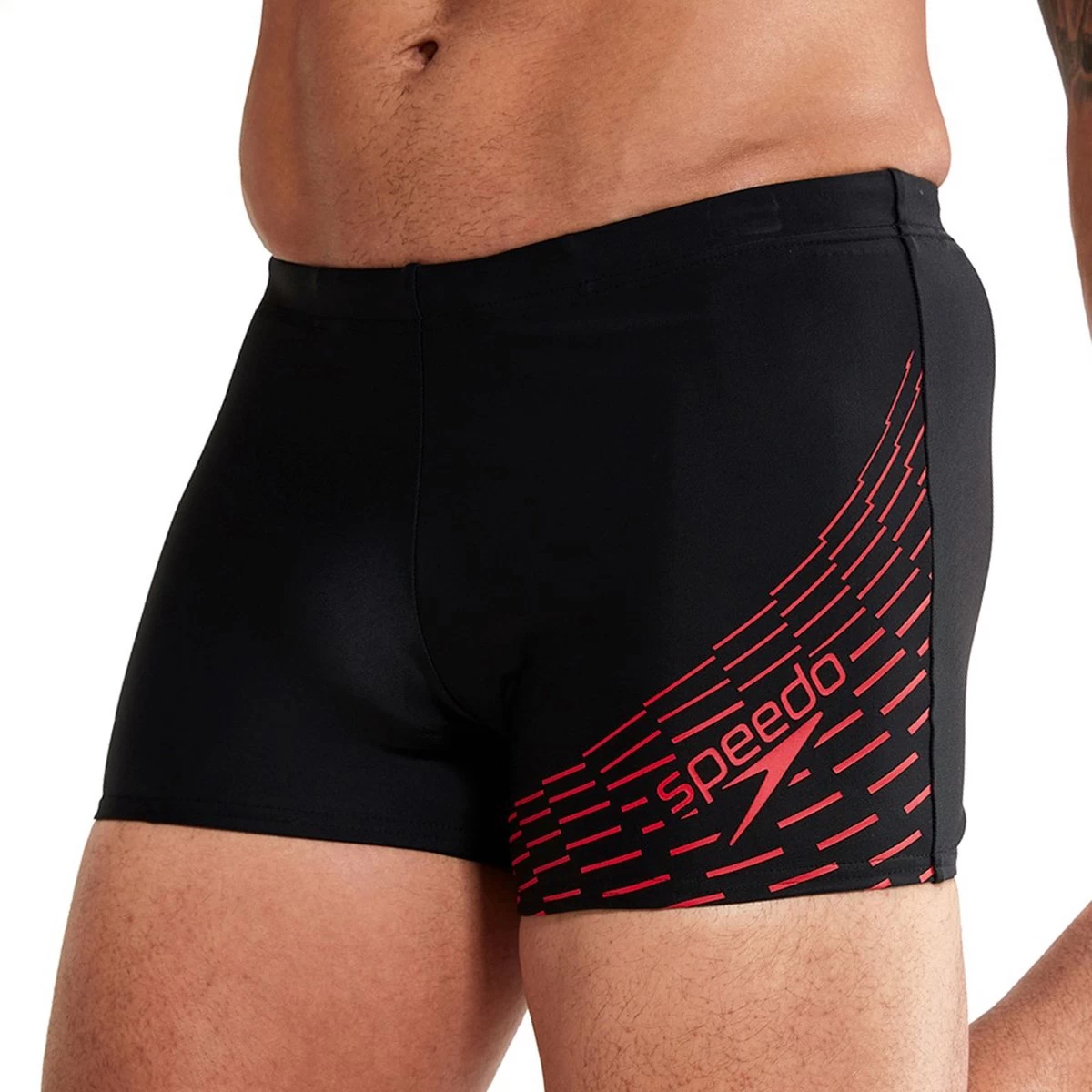 Speedo Medley Logo Aquashort Heren - Zwart / Rood - Maat 5 5 Speedo Medley Logo Aquashort Heren - Zwart / Rood - Maat 5 - Afbeelding 3