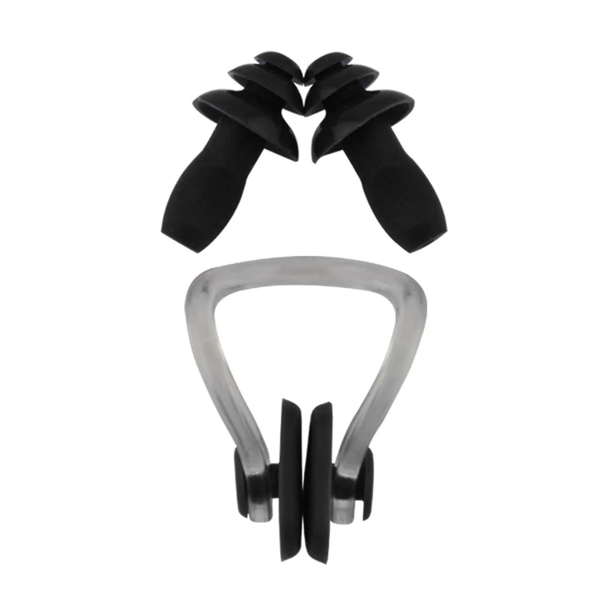 Neusclip Voor Zwemmen + Gratis Zwem Oordoppen - Silicoon - Zwart 3 Neusclip Voor Zwemmen + Gratis Zwem Oordoppen - Silicoon - Zwart