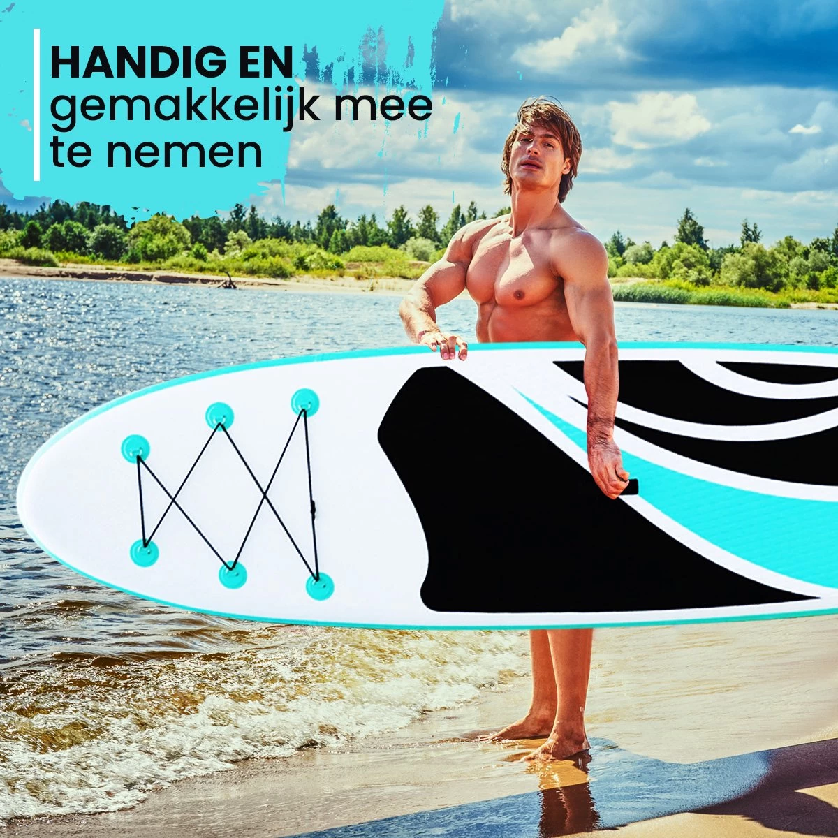 NexxtStream SUP Board - Opblaasbaar Paddle Board - Stand Up Paddle Boards - Opvouwbaar - Incl. Opbergtas - 320 X 81 CM - Groen 4 NexxtStream SUP Board - Opblaasbaar Paddle Board - Stand Up Paddle Boards - Opvouwbaar - Incl. Opbergtas - 320 X 81 CM - Groen - Afbeelding 2