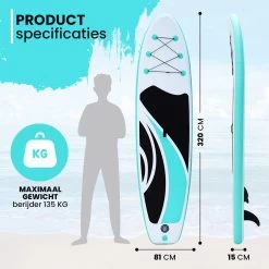 NexxtStream SUP Board - Opblaasbaar Paddle Board - Stand Up Paddle Boards - Opvouwbaar - Incl. Opbergtas - 320 X 81 CM - Groen 17 NexxtStream SUP Board - Opblaasbaar Paddle Board - Stand Up Paddle Boards - Opvouwbaar - Incl. Opbergtas - 320 X 81 CM - Groen -Speedo Winkel 1200x1200 89