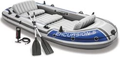 Intex Excursion Opblaasboot - 5 Personen - Grijs -Speedo Winkel 1200x574
