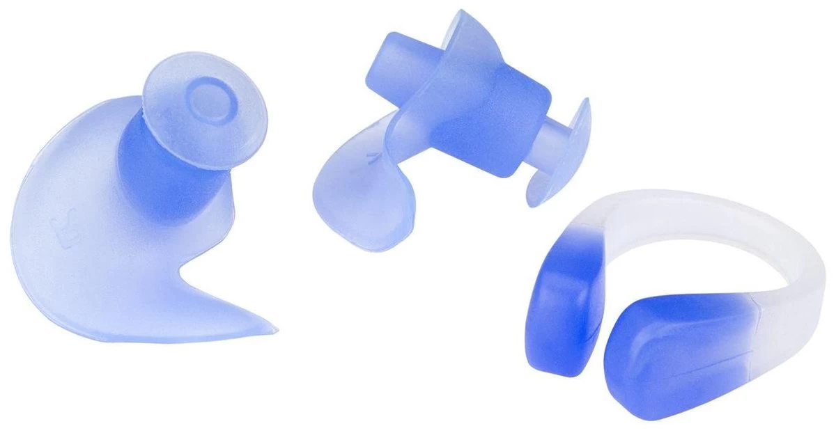 Waimea Zwem Oordoppen & Neusklem - Set - Blauw 4 Waimea Zwem Oordoppen & Neusklem - Set - Blauw - Afbeelding 2