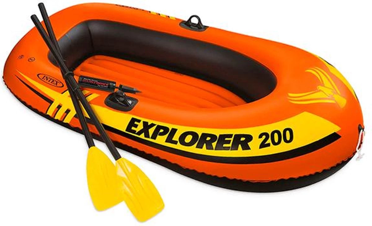 Intex Explorer Pro 200 Opblaasboot - 2 Persoons - Oranje 6 Intex Explorer Pro 200 Opblaasboot - 2 Persoons - Oranje - Afbeelding 4