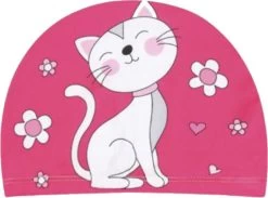 Merkloos Kinder Badmuts - Douchemuts Kinderen - Badmuts Zwemmen - Roze Kat