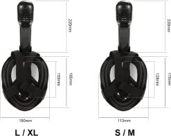 Merkloos Gadgy Duikmasker Full Face S/M - Duikbril Met Snorkel - Snorkelset Volwassenen - Zwart - Snorkelmaskers -Speedo Winkel 1200x954 1