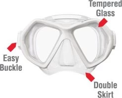 ReefTourer Snorkelmasker Duikbril Snorkelset RC-0107- Wit -Speedo Winkel 1200x968 2