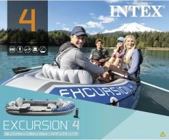 Intex Excursion 4 Opblaasboot - Opblaasboot - Grijs -Speedo Winkel 1200x996