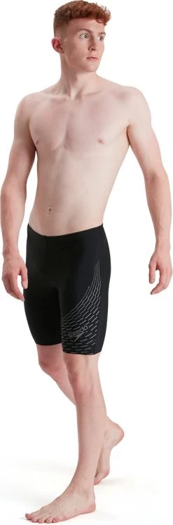 Speedo Medley Logo Jammer Heren - Zwart / Grijs - Maat 5 -Speedo Winkel 396x1200