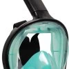 Sea Turtle Full Face Mask - Snorkelmasker - Volwassenen - Zwart/Turquoise - S/M