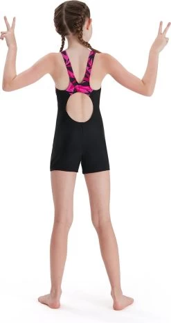 Speedo Hyper Boom Splice Legsuit Badpak Meisjes - Zwart / Roze - Maat 176 -Speedo Winkel 638x1200 1