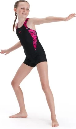 Speedo Hyper Boom Splice Legsuit Badpak Meisjes - Zwart / Roze - Maat 176 -Speedo Winkel 707x1200 1