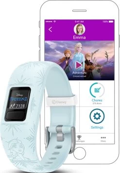 Garmin Vívofit Jr2 - Kids Activity Tracker - ©Disney - Frozen Elsa -Speedo Winkel 838x1200 1