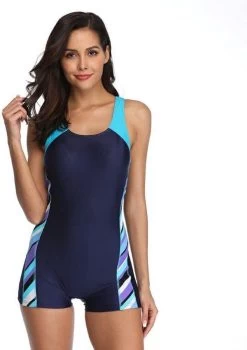 Legsuit Dames Badpak Ideaal Voor Sporten In Water - Aquajoggen, Aquarobics, Aquapower - Badpak Met Pijpjes - Maat L -Speedo Winkel 847x1200