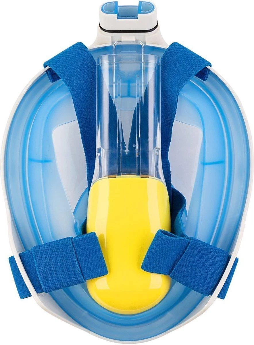 Campingwise Full Face Duikmasker - Snorkelmasker - Blauw - Maat S/M - Met Draagnet 7 Campingwise Full Face Duikmasker - Snorkelmasker - Blauw - Maat S/M - Met Draagnet - Afbeelding 5