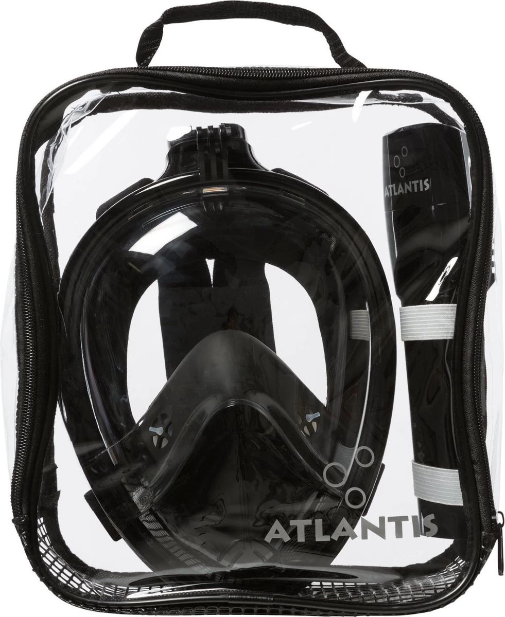 Atlantis Full Face Mask 2.0 - Snorkelmasker - Volwassenen - Zwart - S/M 7 Atlantis Full Face Mask 2.0 - Snorkelmasker - Volwassenen - Zwart - S/M - Afbeelding 5